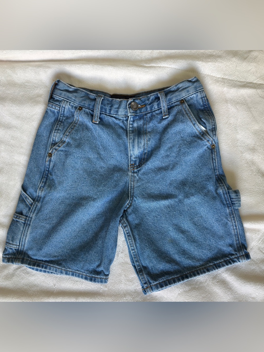 RSQ Carpenter Jorts Medium Wash Denim Jean Shorts Utility Mens Size 12